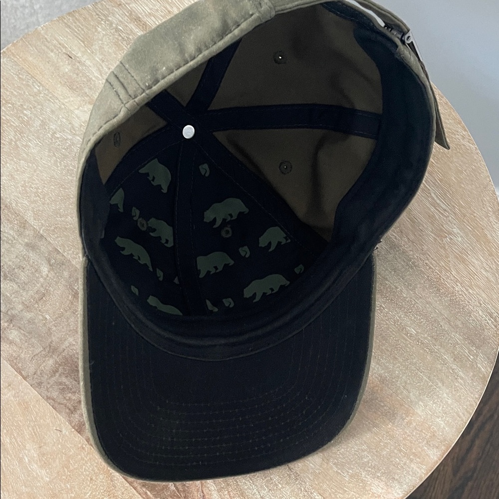 Olive Green Leather Patch Squaw Valley Hat - Picture 3 of 6
